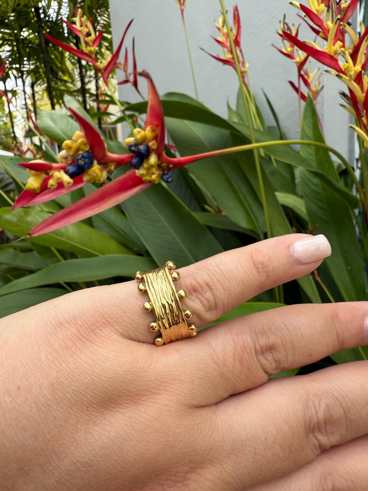 Textured Dots Band Ring