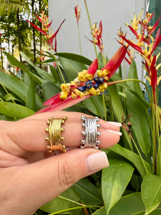 Textured Dots Band Ring