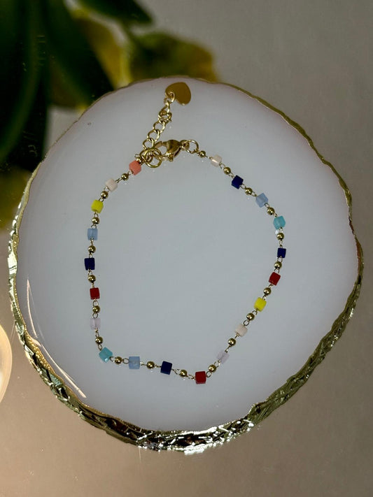 Rainbow Gleam Anklet
