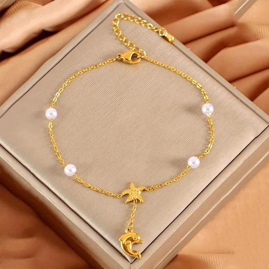 Dolphin Tide Anklet