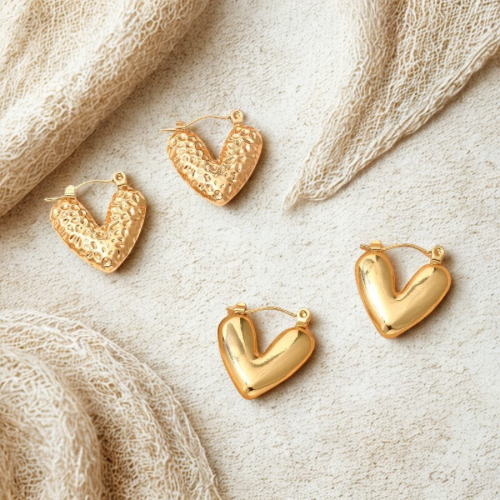 Golden Heart Earrings